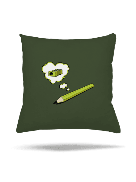 Tužka a Ořezávátko polštář Olive Green