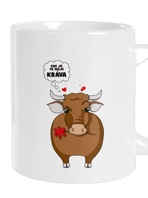 Kráva a bejk velký hrnek White