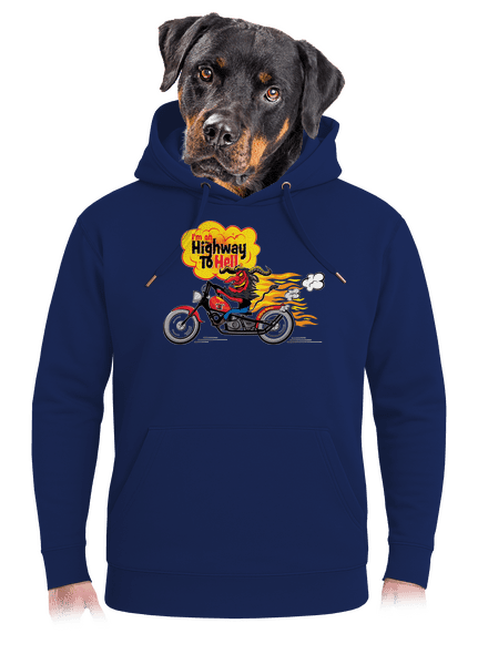 Pekelná jízda unisex mikina premium Navy