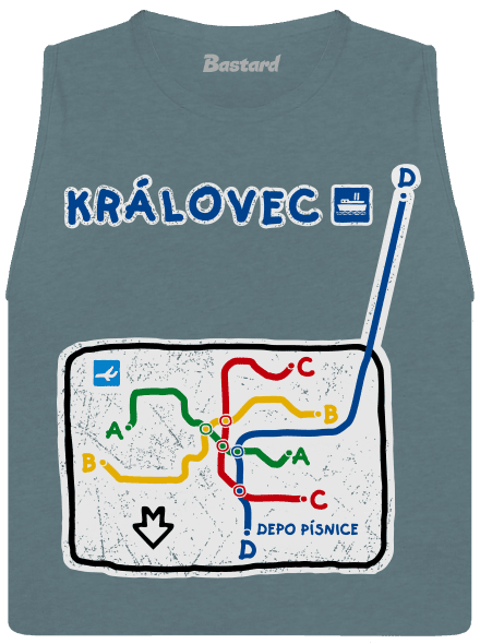 Metro Královec dámské tílko volné Heather Deep Teal