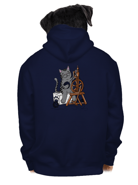 Kočka přede pánská mikina na zip Navy