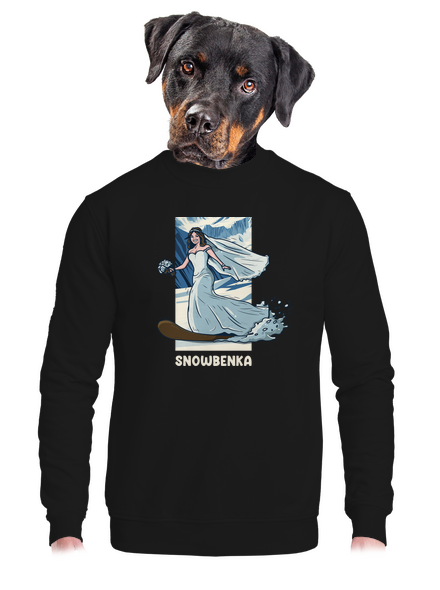 Snowbenec a snowbenka unisex mikina bez kapuce Black