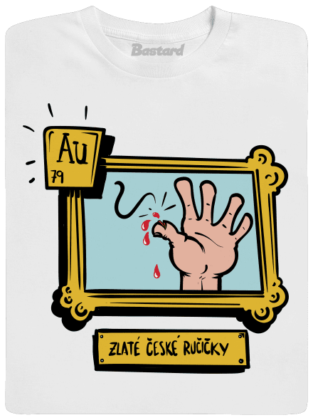 Zlaté české ručičky pánské dlouhý rukáv White