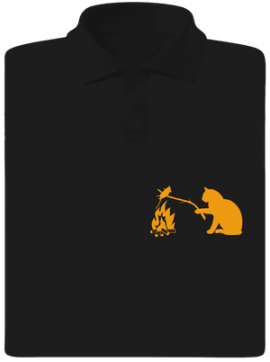 Kočka a myš pánská polokošile Black