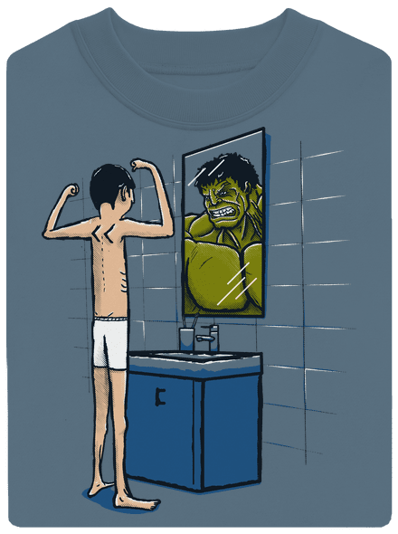 Hulk unisex mikina bez kapuce Nordic Blue