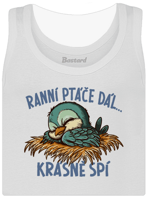 Ranní ptáče spí dámské tílko klasické White