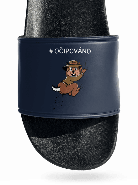 Očipováno pantofle Navy