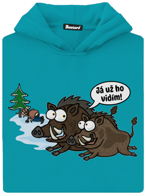 Já už ho vidím dětská mikina klokanka Hawaiian Blue