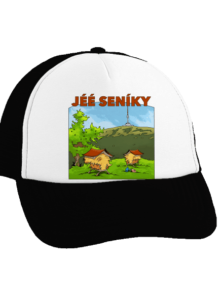 Jeseníky kšiltovka truckerka Black cap