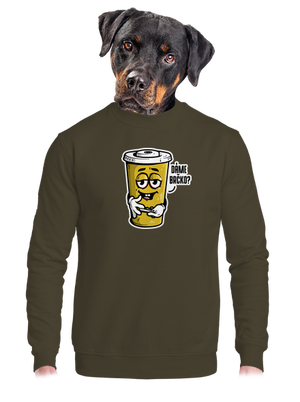 Dáme brčko? unisex mikina bez kapuce Urban Khaki