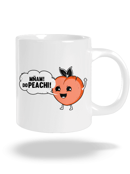 Mňam do peachi velký hrnek White