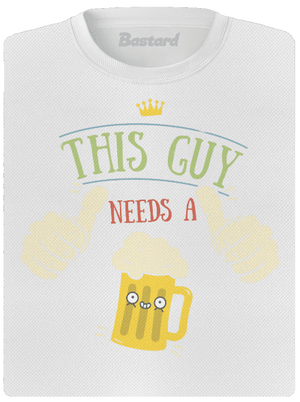 Tenhle týpek potřebuje pivo dámské sportovní tričko White