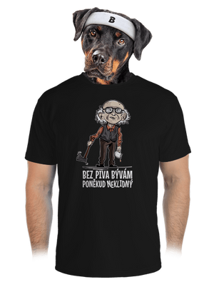 Neklidný bez piva pánské sportovní tričko Black