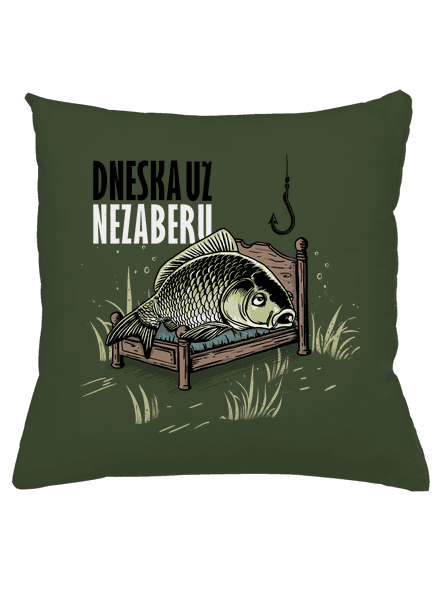Dneska už nezaberu polštář Olive Green