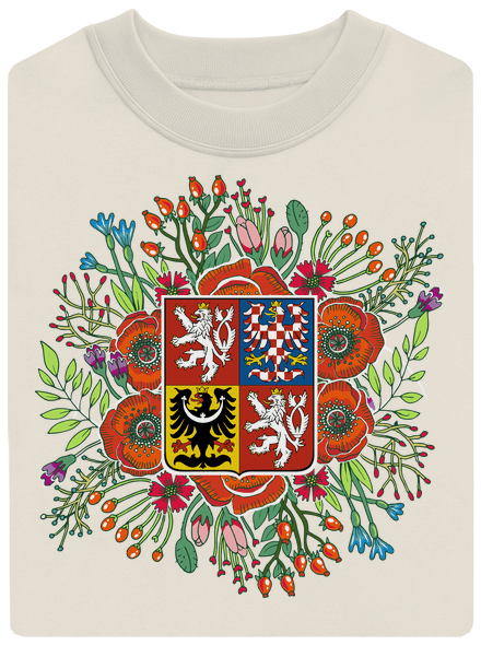 Moje rodná země Česká republika  unisex mikina bez kapuce Off White