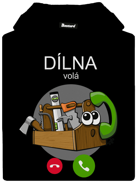 Dílna volá dámská mikina klokanka Black