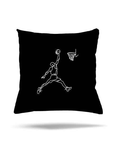 One line slam dunk polštář Black