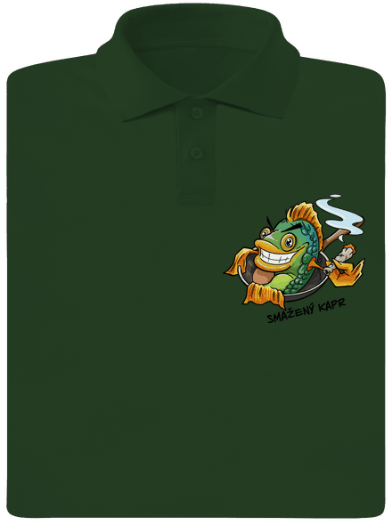 Smažený kapr pánská polokošile Bottle Green Mal
