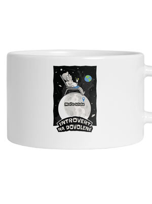 Introvert na dovolené hrnek makronka White