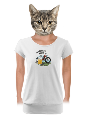 Potřebuju napít dámské tričko s lemem White