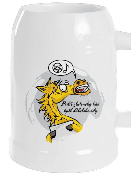 Žluťoučký kůň půllitr White