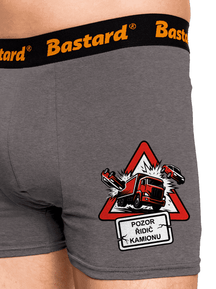 Řidič kamionu boxerky Gray Melange
