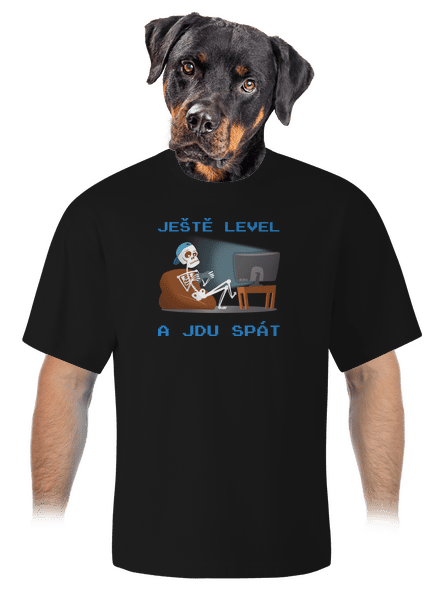 Ještě level unisex tričko oversized Black