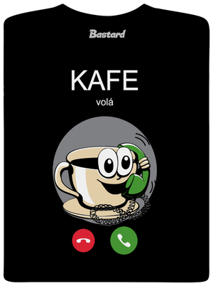 Kafe volá dětské tričko Black