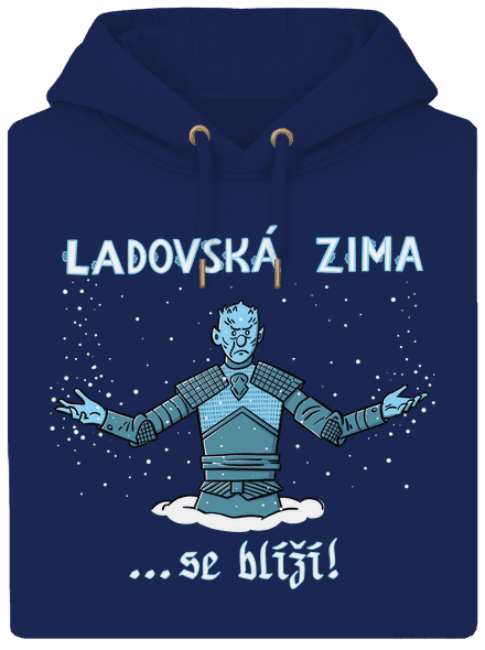 Ladovská zima se blíží unisex mikina premium Navy