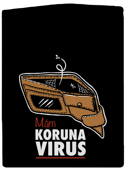 Korunavirus v peněžence pánská mikina na zip Black