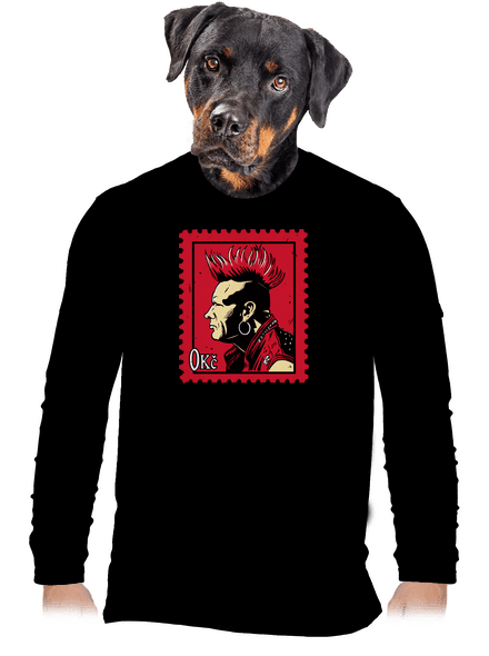 Známka punku pánské dlouhý rukáv Black