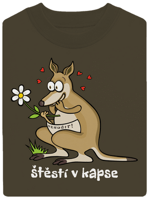 Štěstí v kapse unisex mikina bez kapuce Urban Khaki