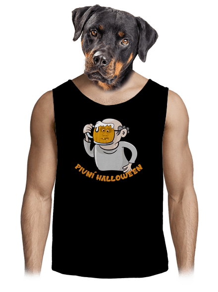 Pivní Halloween pánské tílko Black