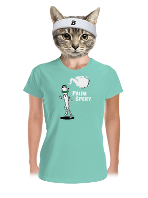 Pálím špeky dámské sportovní tričko Mint Mal