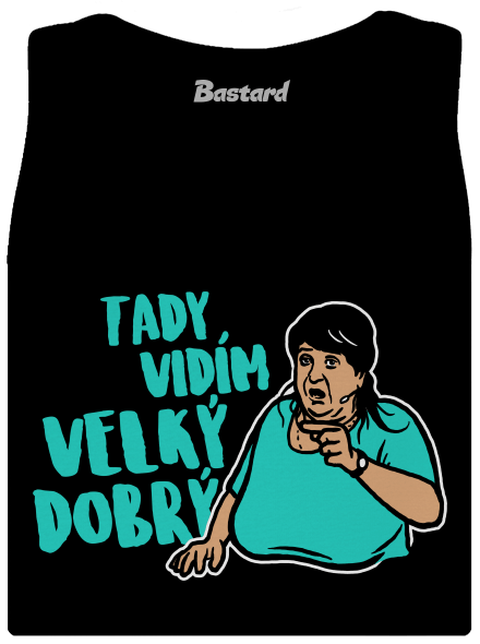 Velký dobrý dámské tílko klasické Black