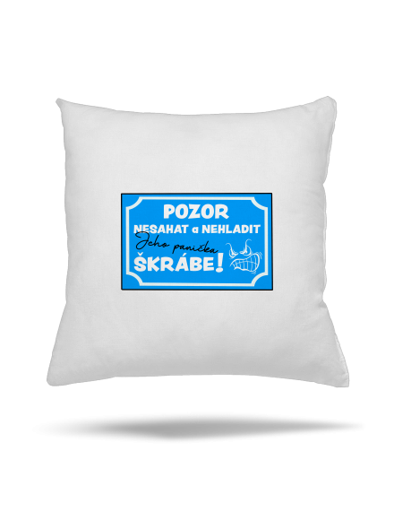 Pozor, nesahat polštář White
