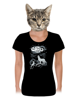 Vlčí árie dámské tričko Black