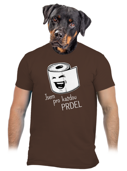 Prdel pánské tričko Brown
