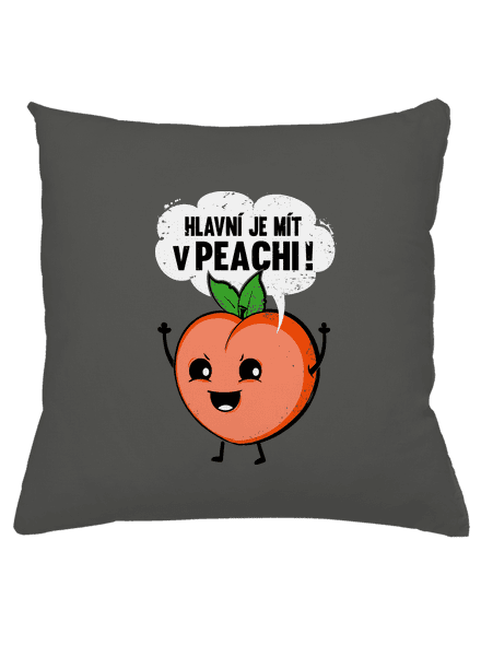 V peachi polštář Gray Pol