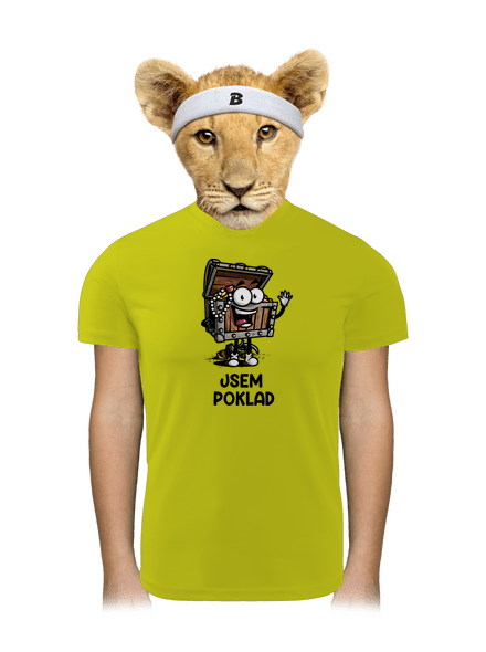 Jsem poklad dětské sportovní tričko Neon Yellow