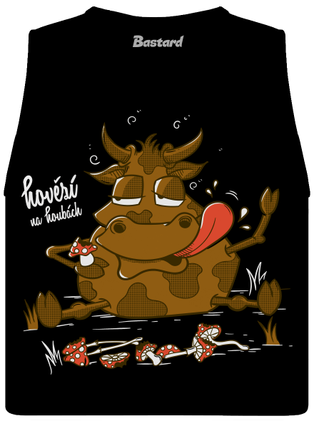 Hovězí na houbách dámské tílko volné Black