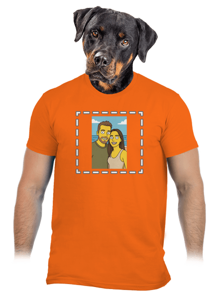 Simpsonovi z vlastní fotky pánské tričko Orange