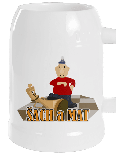 Šach a Mat půllitr White