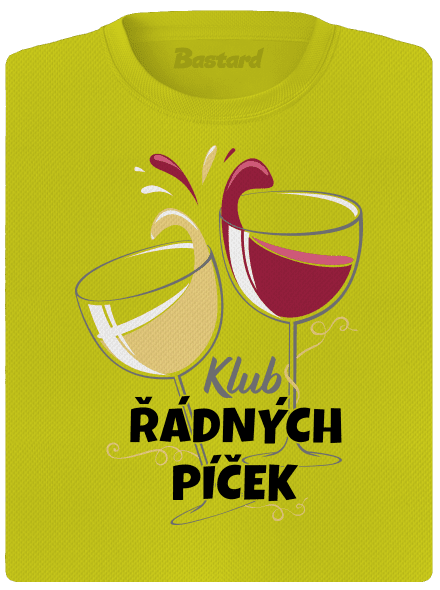 Klub řádných píček dámské sportovní tričko Neon Yellow