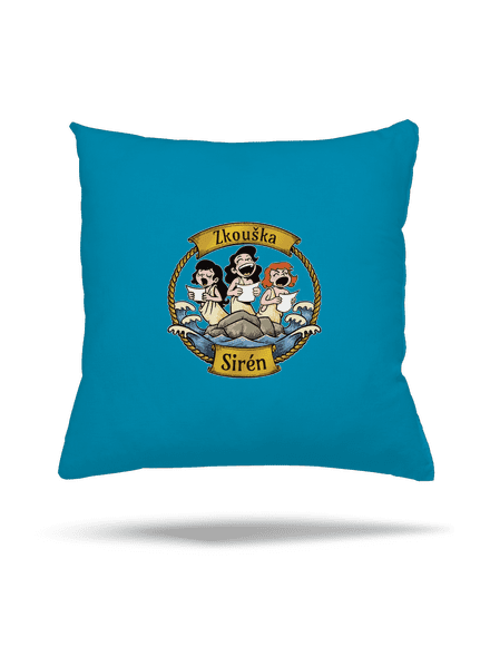 Zkouška sirén polštář Blue Turquoise