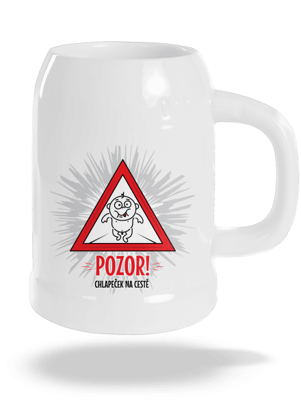 Chlapeček na cestě půllitr White