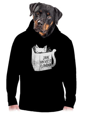 Povinná četba pánská mikina klokanka Black