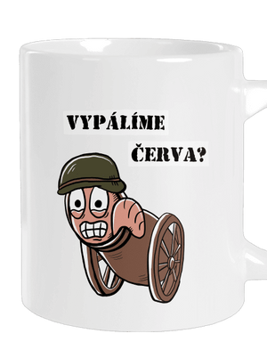 Vypálíme červa? velký hrnek White