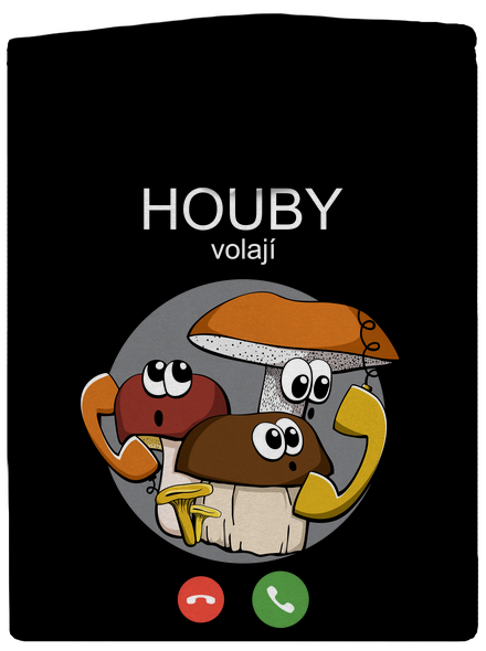 Houby volají pánská mikina na zip Black