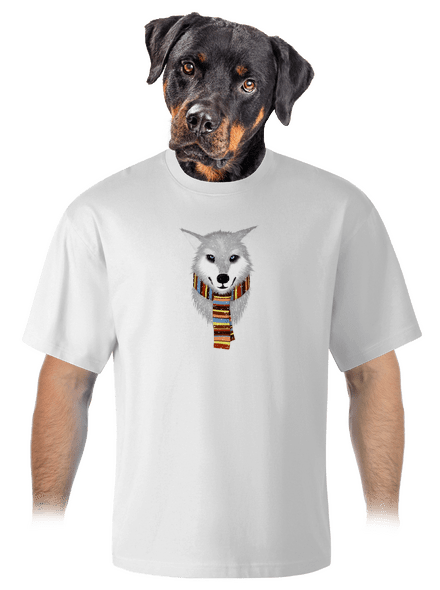 Sněžný vlk unisex tričko oversized White